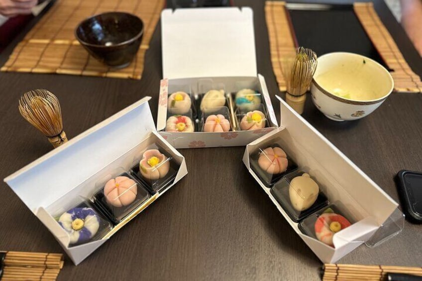 Japanese Sweets Making with Tea Ceremony in Pirvate Studio