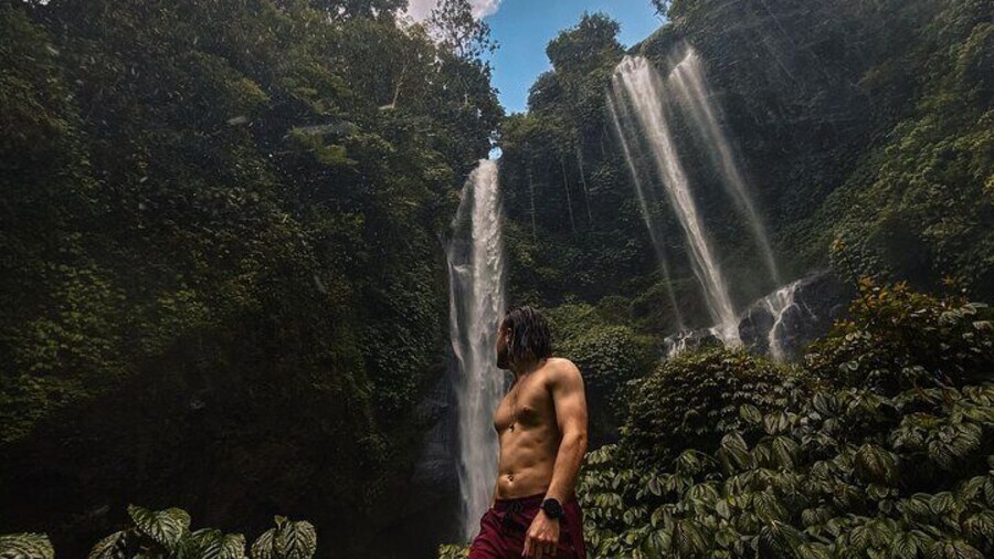 North Bali Sekumpul and Banyumala Waterfalls with Rice Terraces