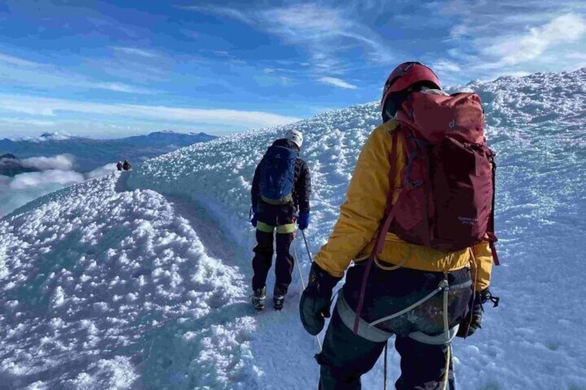 Climb Cotopaxi summit 5897 m. 19,347 ft