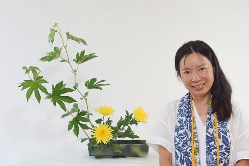 Her first ikebana