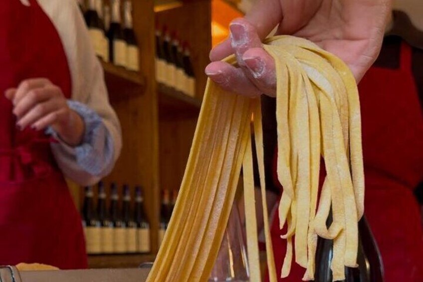 Cooking class with wine tasting at a Farmhouse