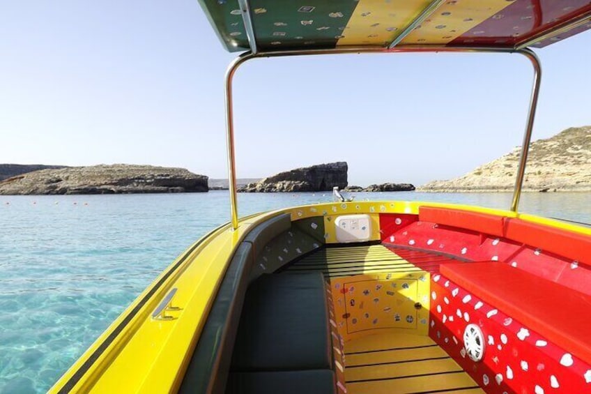 4Hrs Private Speedboat Around Comino Crystal Blue Lagoon Caves