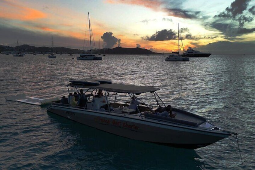 Sunset Tour of Saint Martin with Champagne