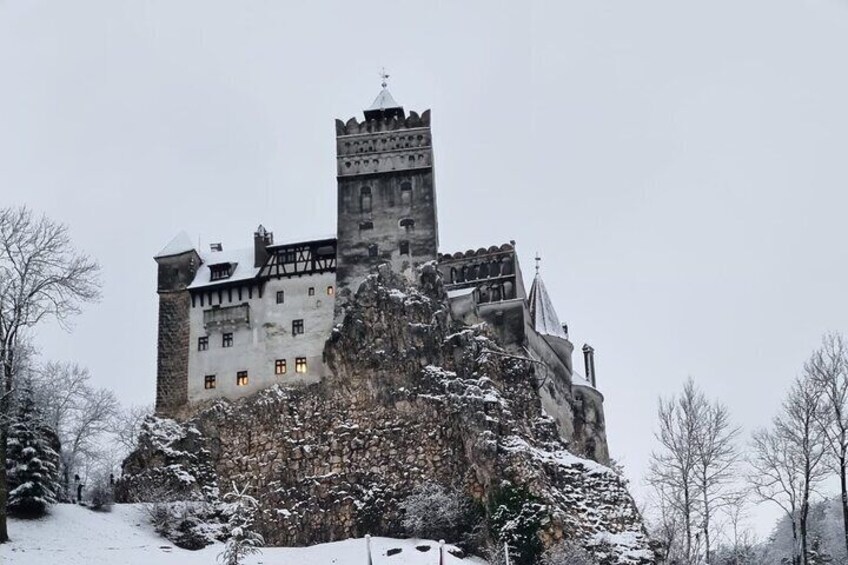 Dracula's Castle in winter