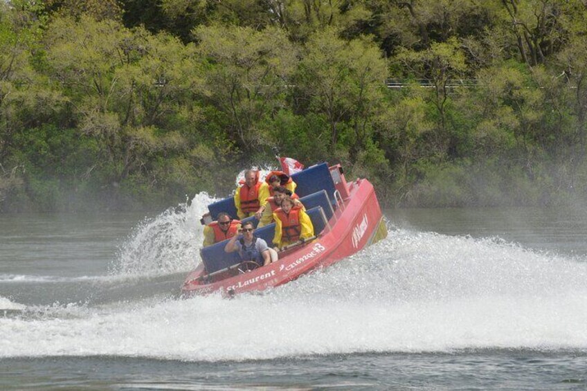 Guided Speed Boating Tour from Downtown Montreal