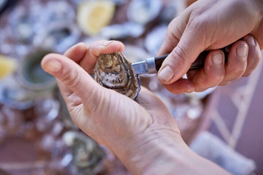 Freshly shucked oysters at the Fish Market credit Destination NSW