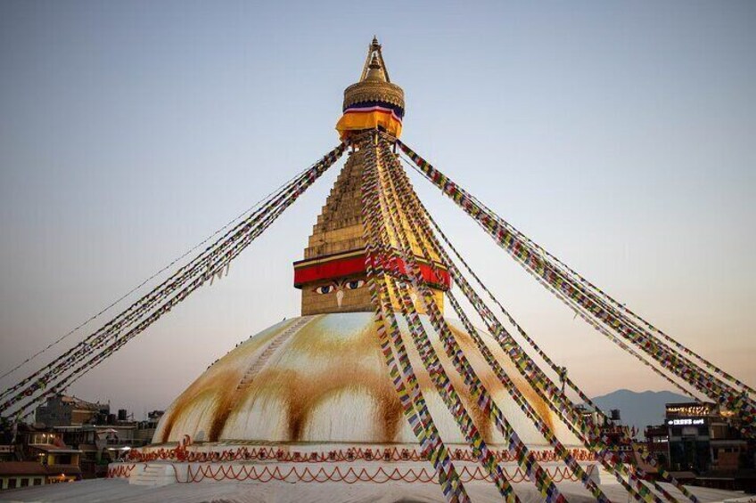 UNESCO site : Largest stupa in Nepal; "Boudhanath