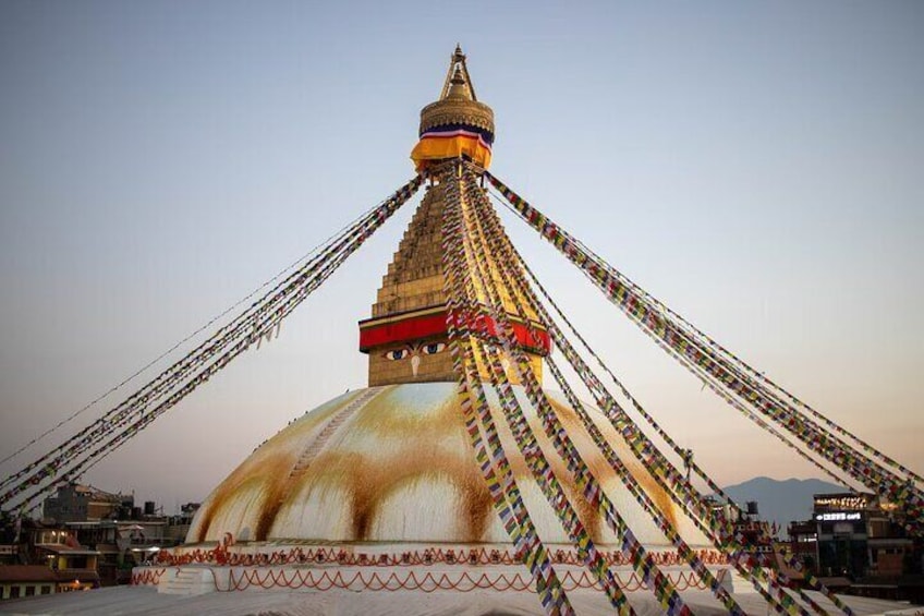 UNESCO site : Largest stupa in Nepal; "Boudhanath
