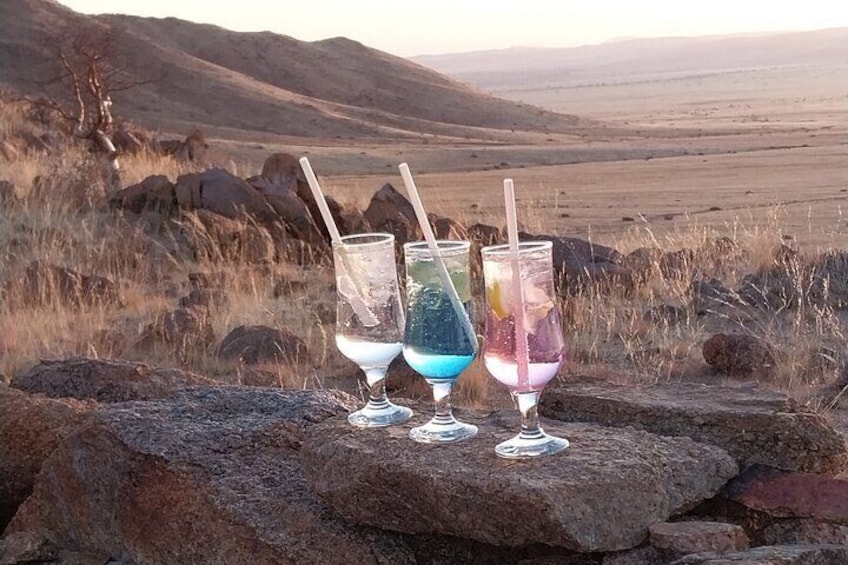 Inviting sundowner at Sossusvlei