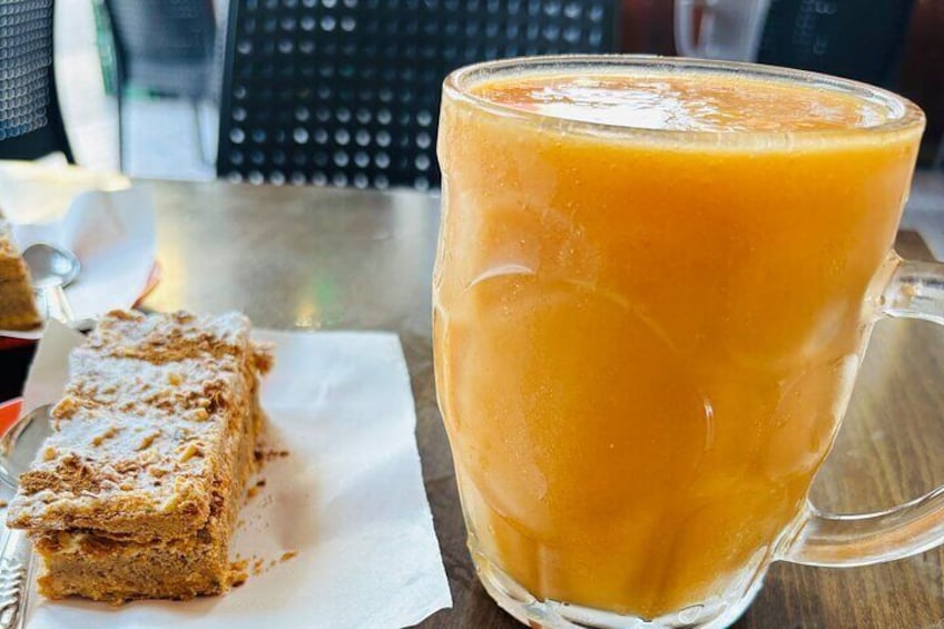 Orange juice with mango