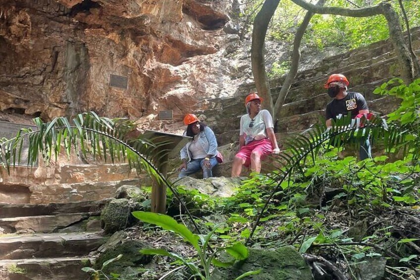 Take a breath after a hour long underground walk 