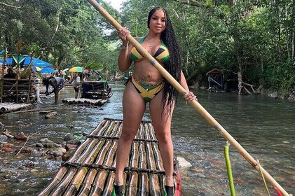 Montego Bay River Rafting and limestone Massage Experience