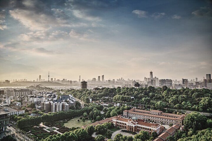 Yellow Crane Tower and city view