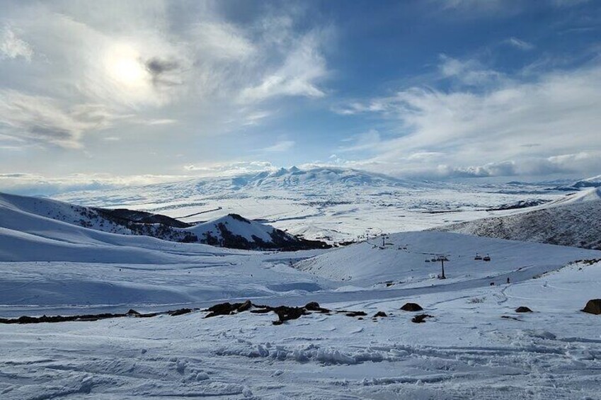 From Yerevan Myler Ski Resort and Saghmosavank Monastery Day Tour