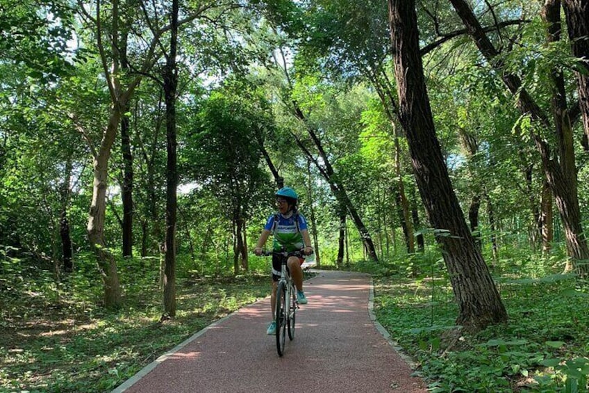 Riverside Cycling with a Native
