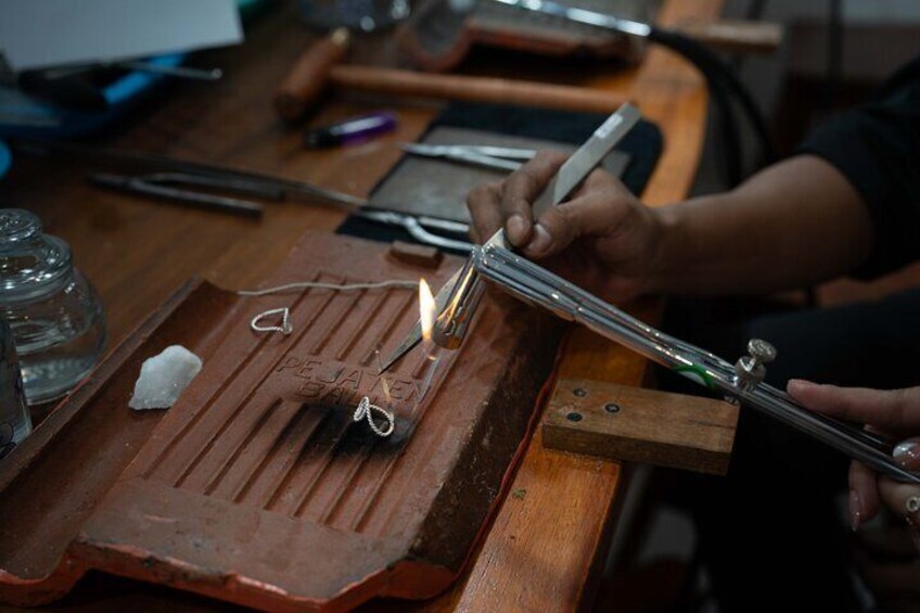 Silver Jewelry Making Class at Bali Silver Class Near Bali Zoo