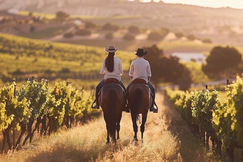 Vineyard Horseback Riding with Tapas Picnic From Barcelona