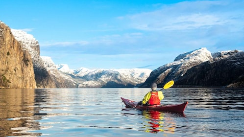 Winter Kayaking Adventure on Lysefjord