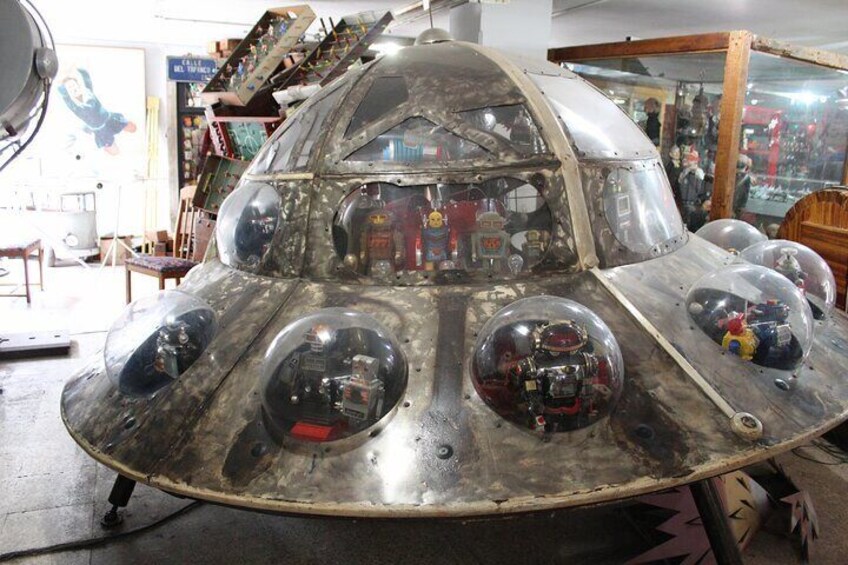 UFO with weird toys