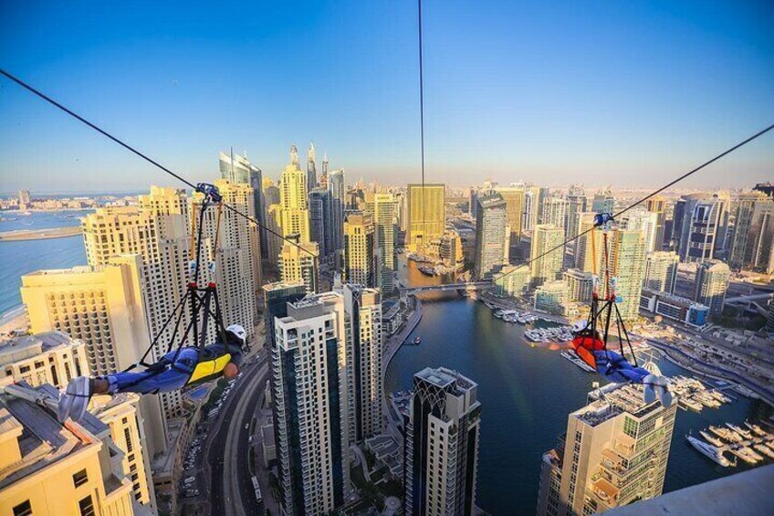 Zipline Dubai Marina Xline with Transfers Option
