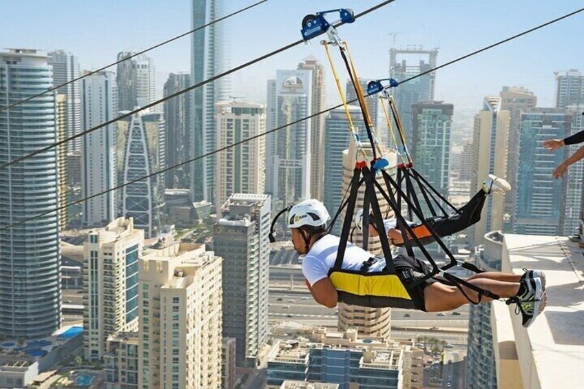 Zipline Dubai Marina Xline with Transfers Option