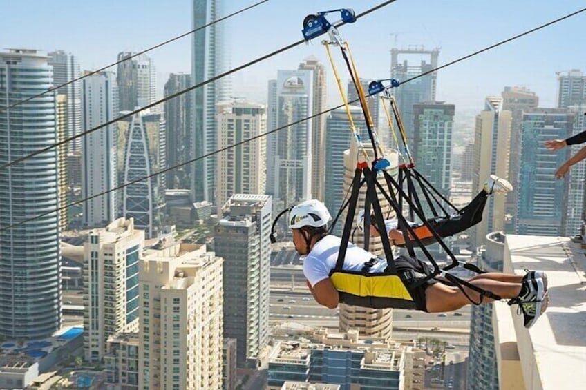 Zipline Dubai Marina Xline with Transfers Option