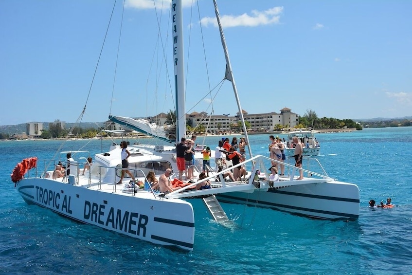 Private Montego Bay Morning Catamaran with Open Bar & Snorkeling