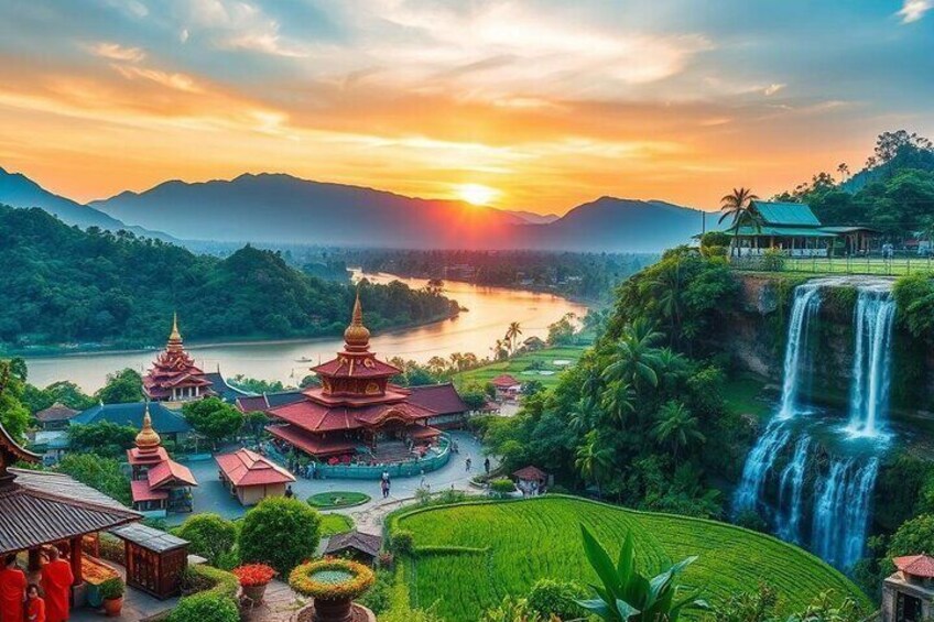 1 Day Mekong Pak Ou Caves Kuang Si Waterfalls Local Villages Tour