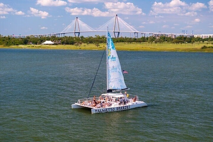 Morning Charleston Harbour Sail Lux Catamaran Shade and Seating