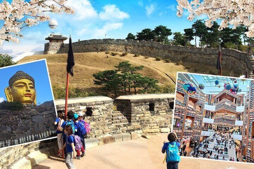 Suwon Hwaseong+ Starfield Library + Waujeongsa Temple