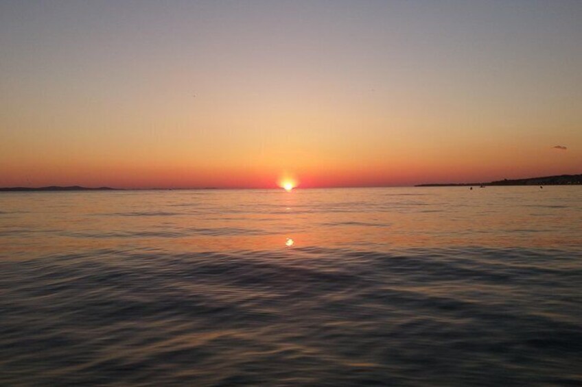Enjoy sunset from the boat