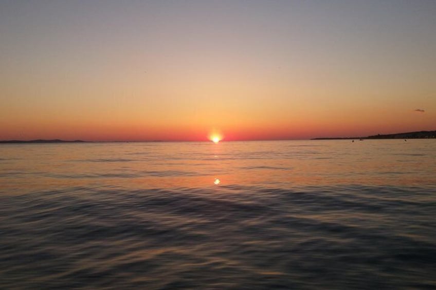 Enjoy sunset from the boat