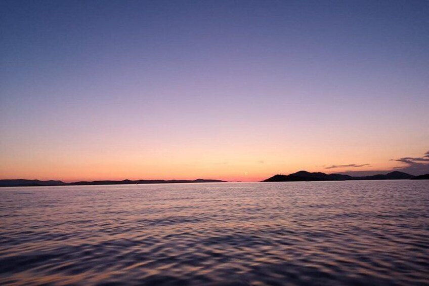 Enjoy sunset from the boat