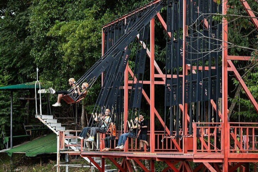 Chiang Mai Exciting Jungle Zipline Giant Swing and Luge Kart