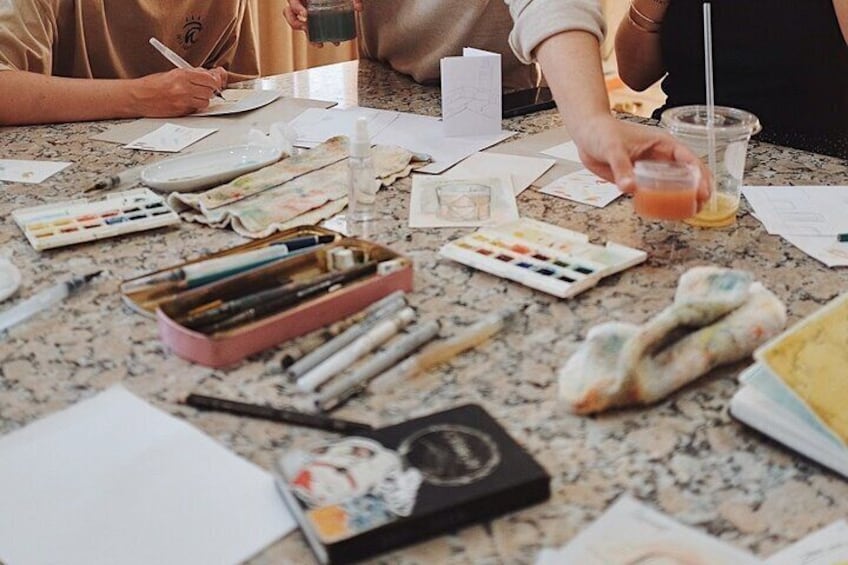 Painting Workshop from Pigments to Postcards