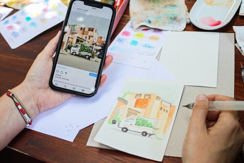 Painting Workshop from Pigments to Postcards