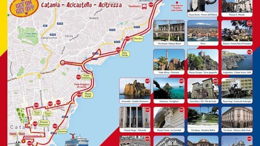 Hop on hop off Catania-Acicastello-Acitrezza panoramic bus
