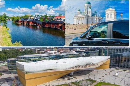 Tour privado único Helsinki y Porvoo en coche Lux con guía