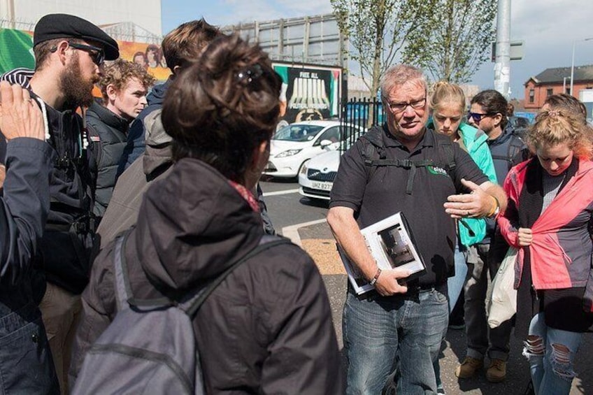 Guide at the International Wall