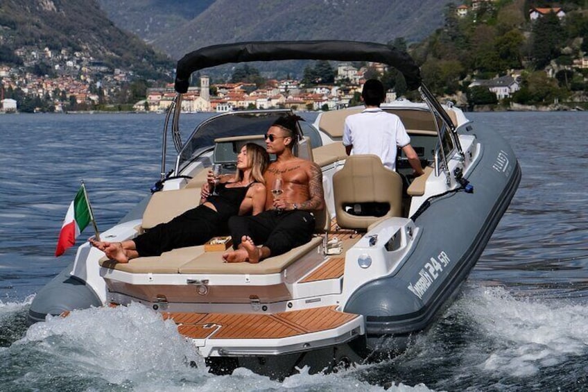 Boat Tour Lake Como Luxury Tender from 1 to 7h