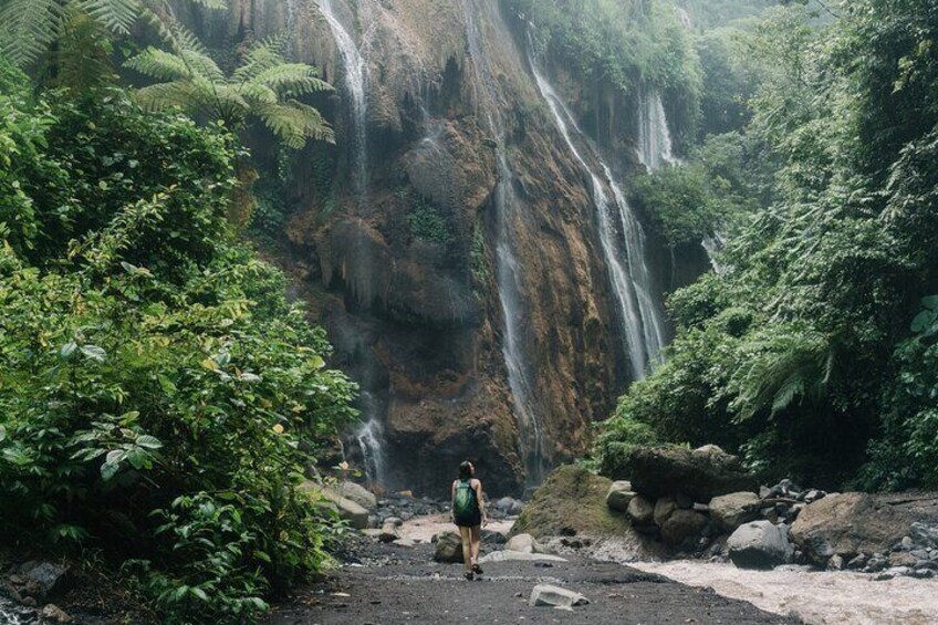 Walking to Goa Tetes Cave