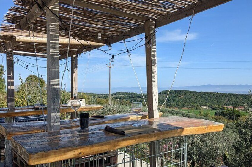 Tuscan Light lunch in the cellar in Montepulciano