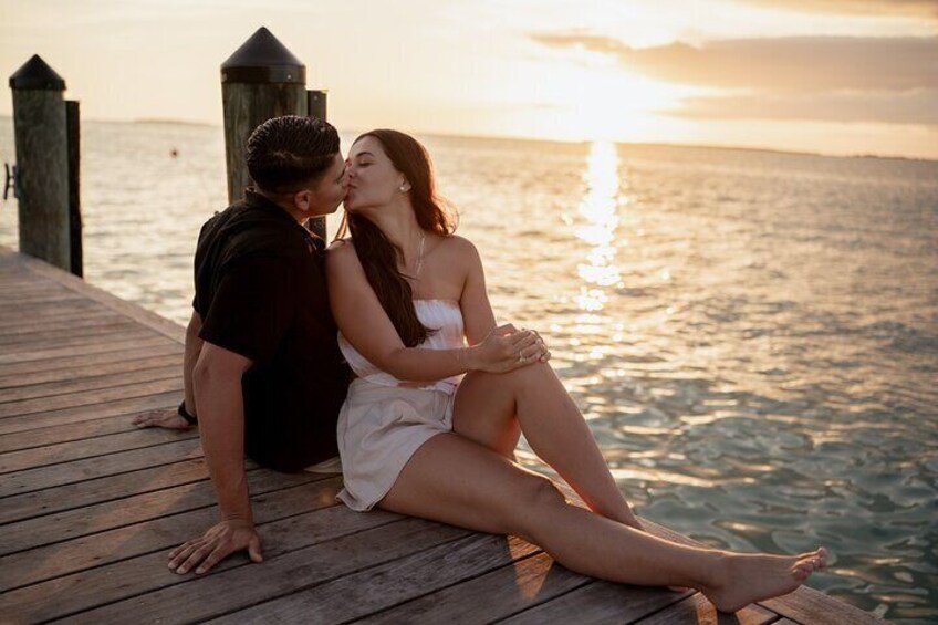 Sunset couples engagement