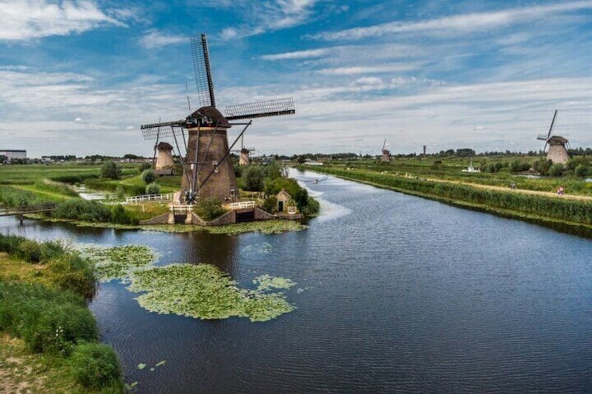 The famous windmills at Kinderdijk