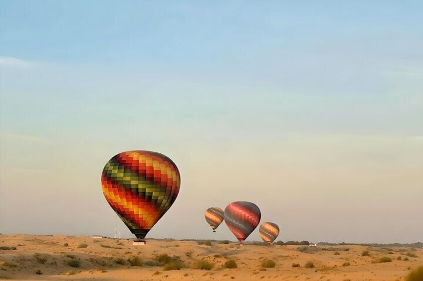 Sunrise Hot Air Balloon Flight over Dubai Desert