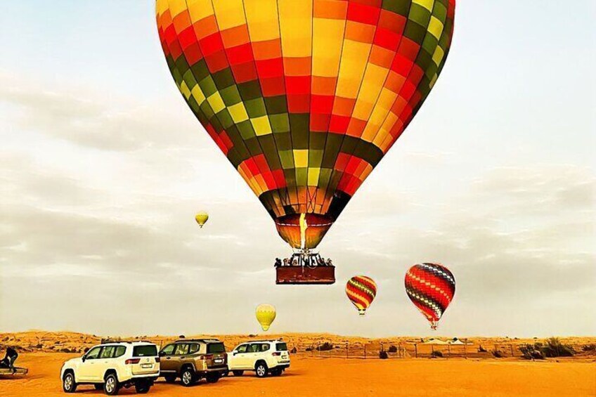 Sunrise Hot Air Balloon Flight over Dubai Desert