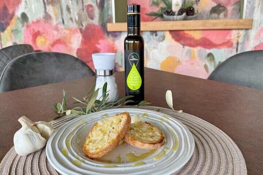 Bruschetta with our organic olive oil