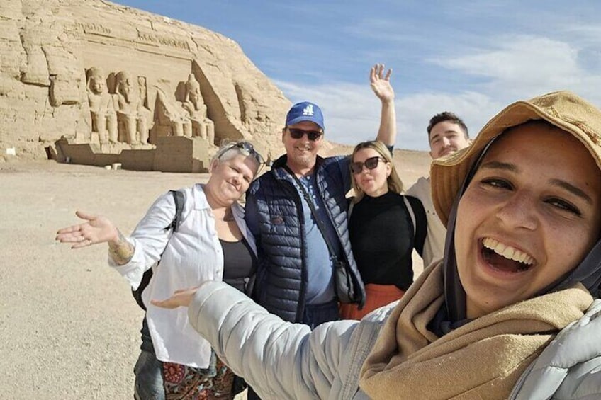 Abu Simbel temple .