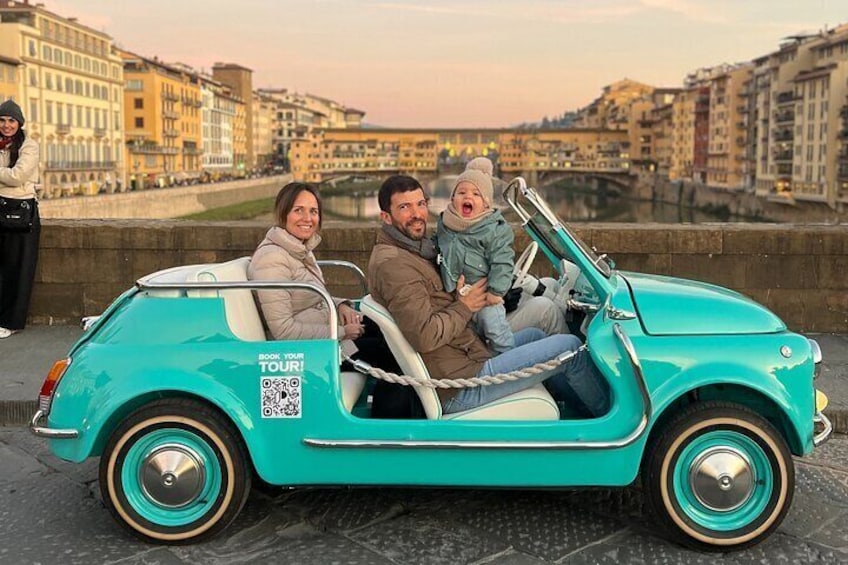 Discover Florence city center on e-cabriot fiat 500 