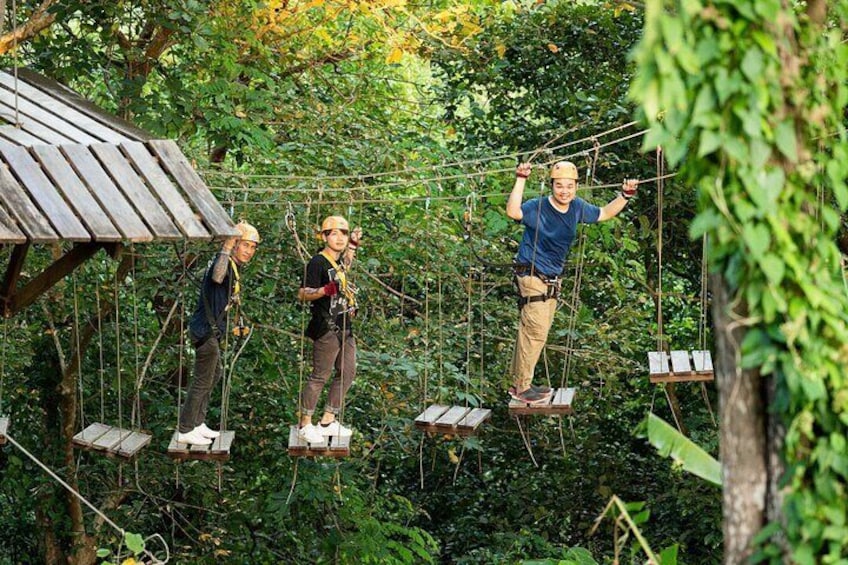 Phuket Rainforest Zipline Challenges and Xtreme Activities